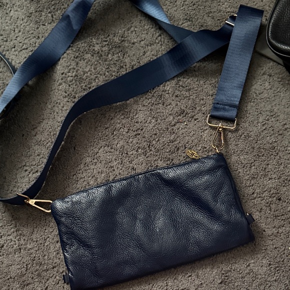 Tory Burch Dark Blue Leather Crossbody Bag - Picture 2 of 3